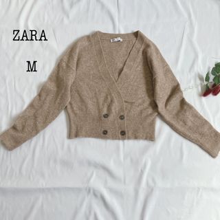 ザラ(ZARA)のZARA ザラ カーディガン 秋 冬 春 羽織 ブラウン M～L(カーディガン)