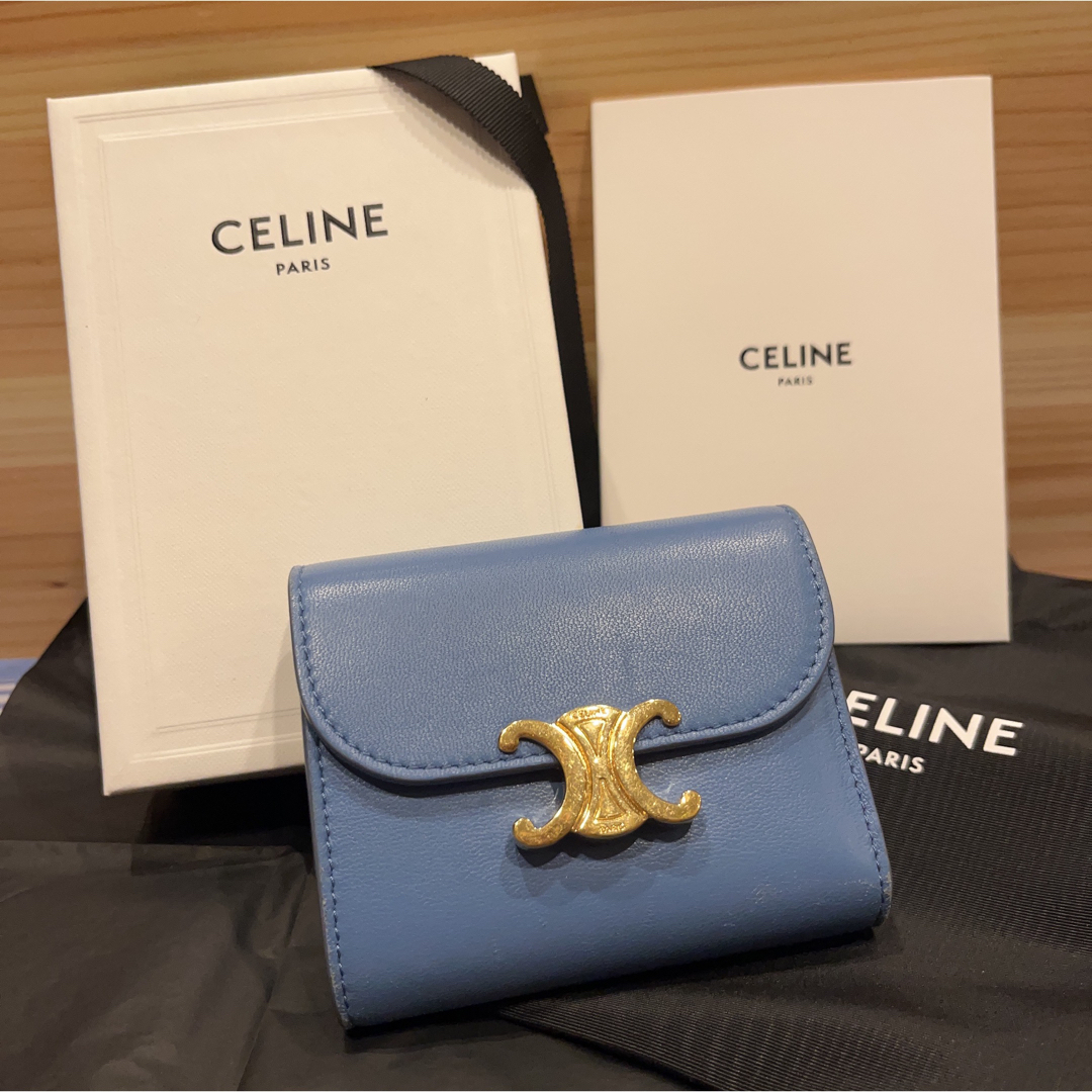 CELINE セリーヌ スモール ウォレット トリオンフ 三つ折り財布 限定色 | フリマアプリ ラクマ