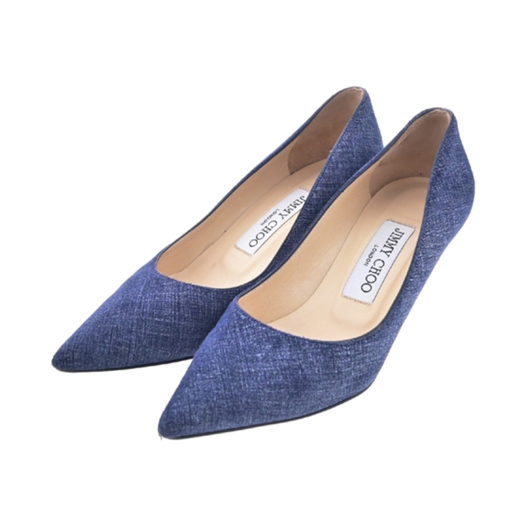 JIMMY CHOO - JIMMY CHOO パンプス EU34 1/2(21cm位) 青系(デニム