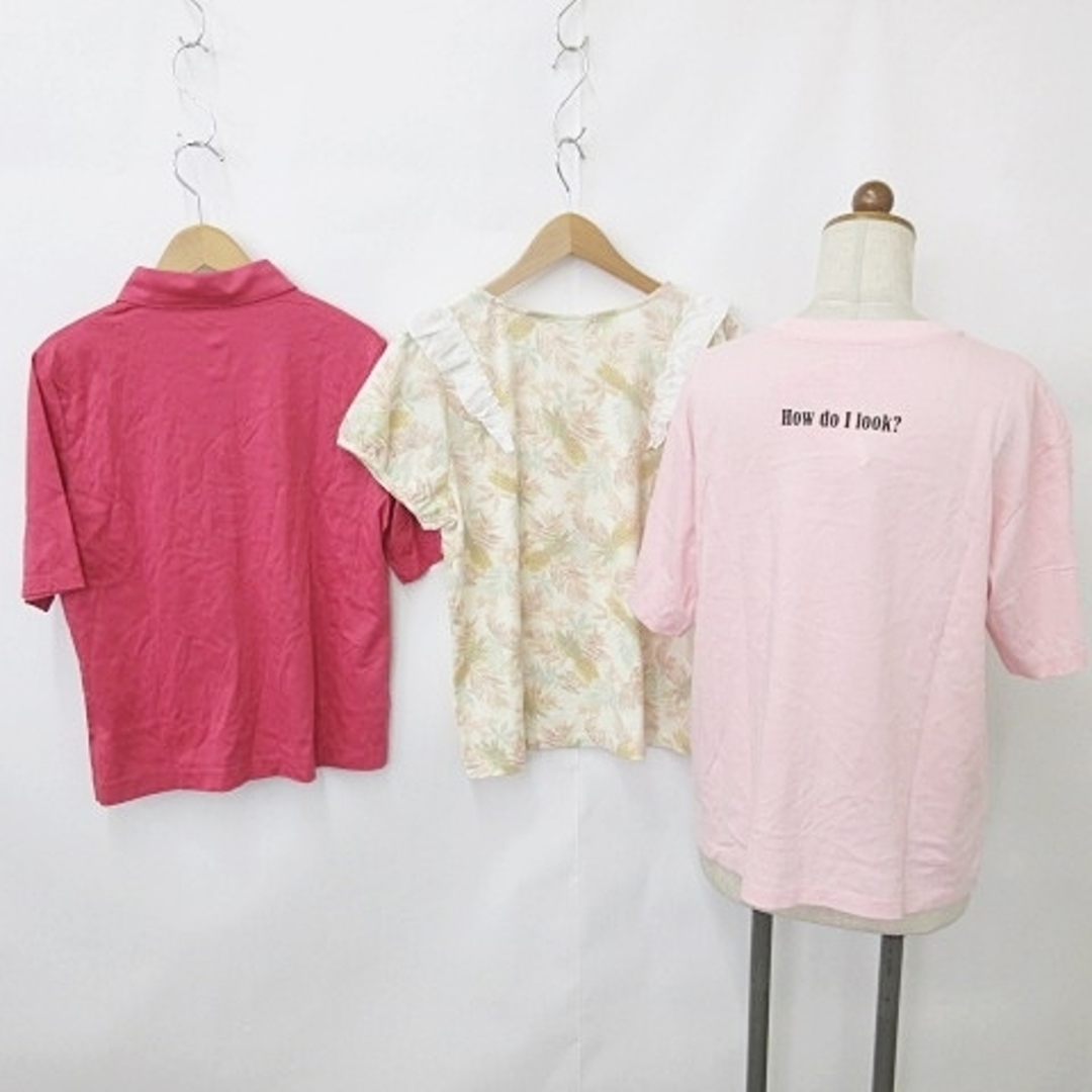 UNIQLO(ユニクロ)のユニクロ ESSEME CLEF DE SOL Tシャツ 3枚セット ピンク  レディースのトップス(Tシャツ(半袖/袖なし))の商品写真
