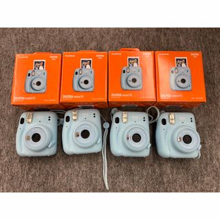 フジフイルム(富士フイルム)の一回のみ使用　4台まとめセットFUJIFILM instax mini11(フィルムカメラ)