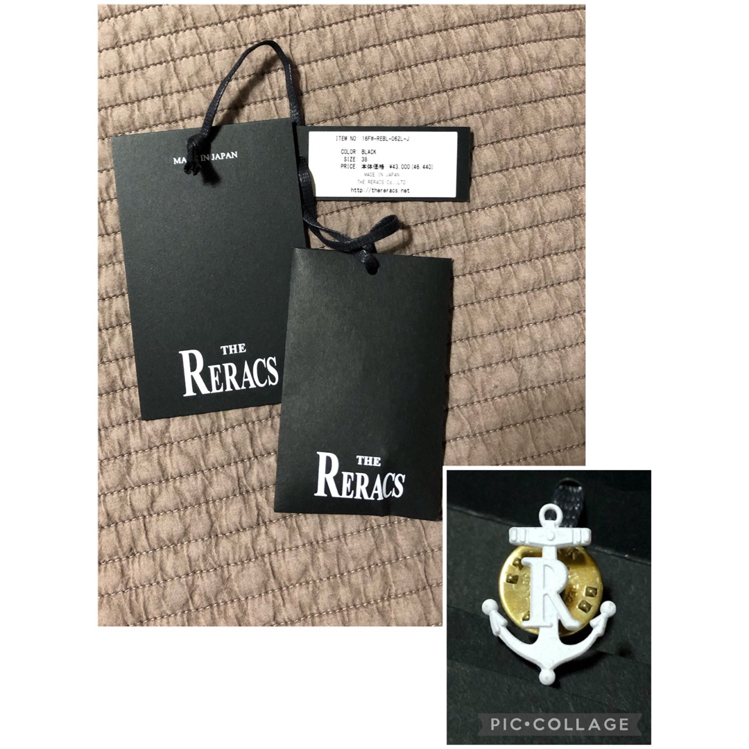 THE RERACS(ザリラクス)のTHE RERACS ザ リラクス ノーカラー ウールジャケット 黒 38  レディースのジャケット/アウター(その他)の商品写真