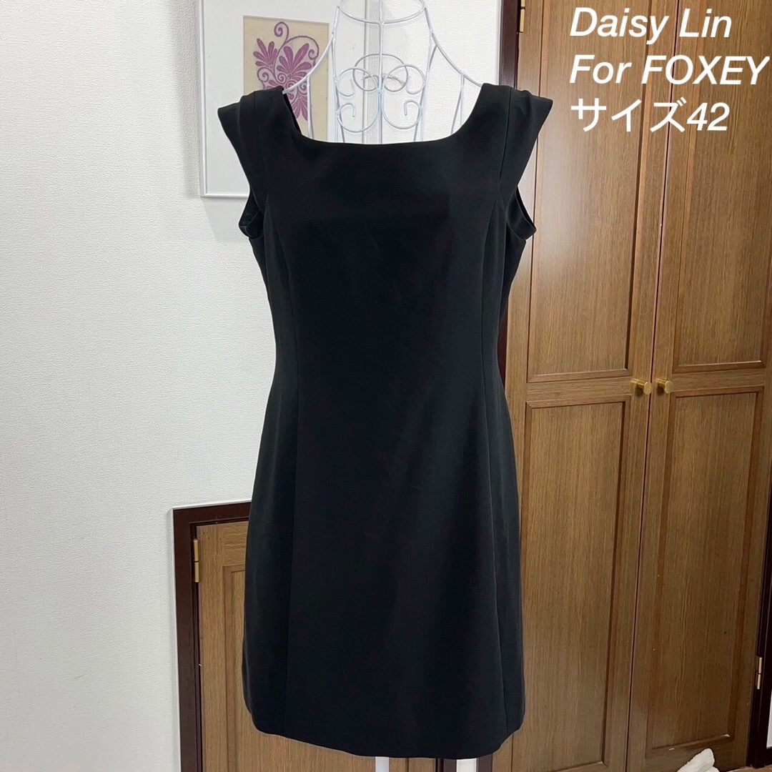 42大きいサイズ状態美品フォクシーワンピース　Daisy Lin FOXEYワンピース　ブラック42