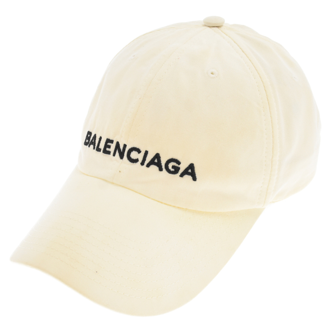 BALENCIAGA バレンシアガ ロゴ刺繍 キャップ 帽子 ホワイト