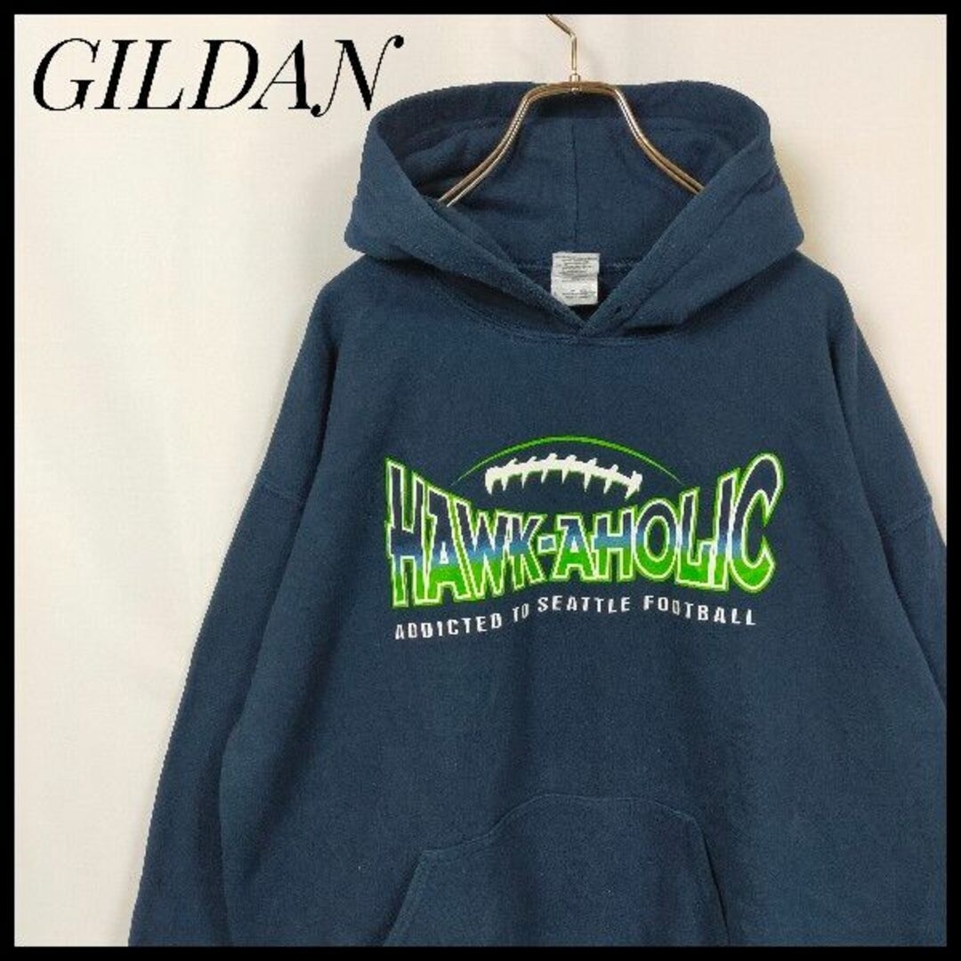 GILDAN - ギルダン プルオーバーパーカー アメフト チームロゴ