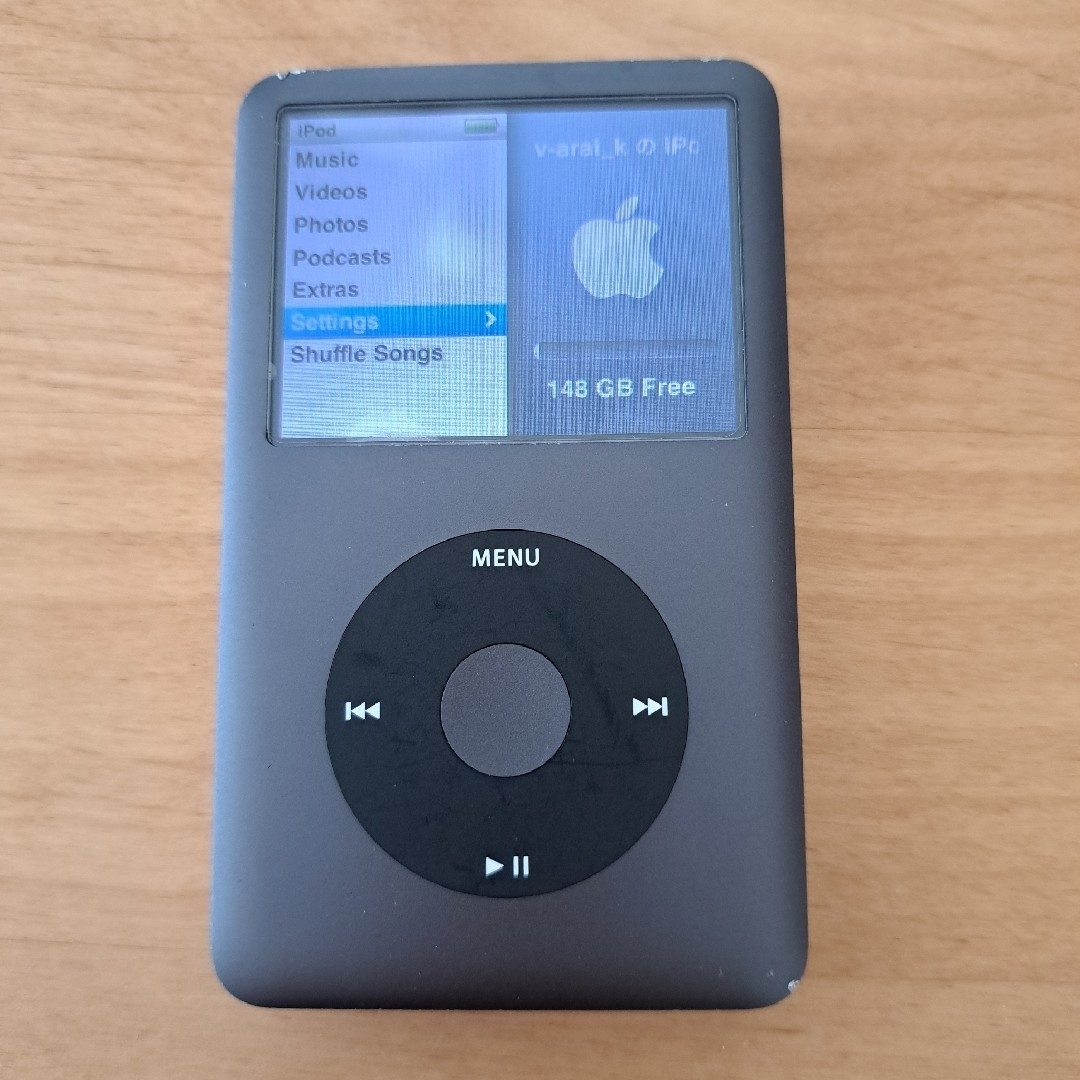 iPod(アイポッド)のiPod classic 160GB(第6世代)　Apple スマホ/家電/カメラのオーディオ機器(ポータブルプレーヤー)の商品写真