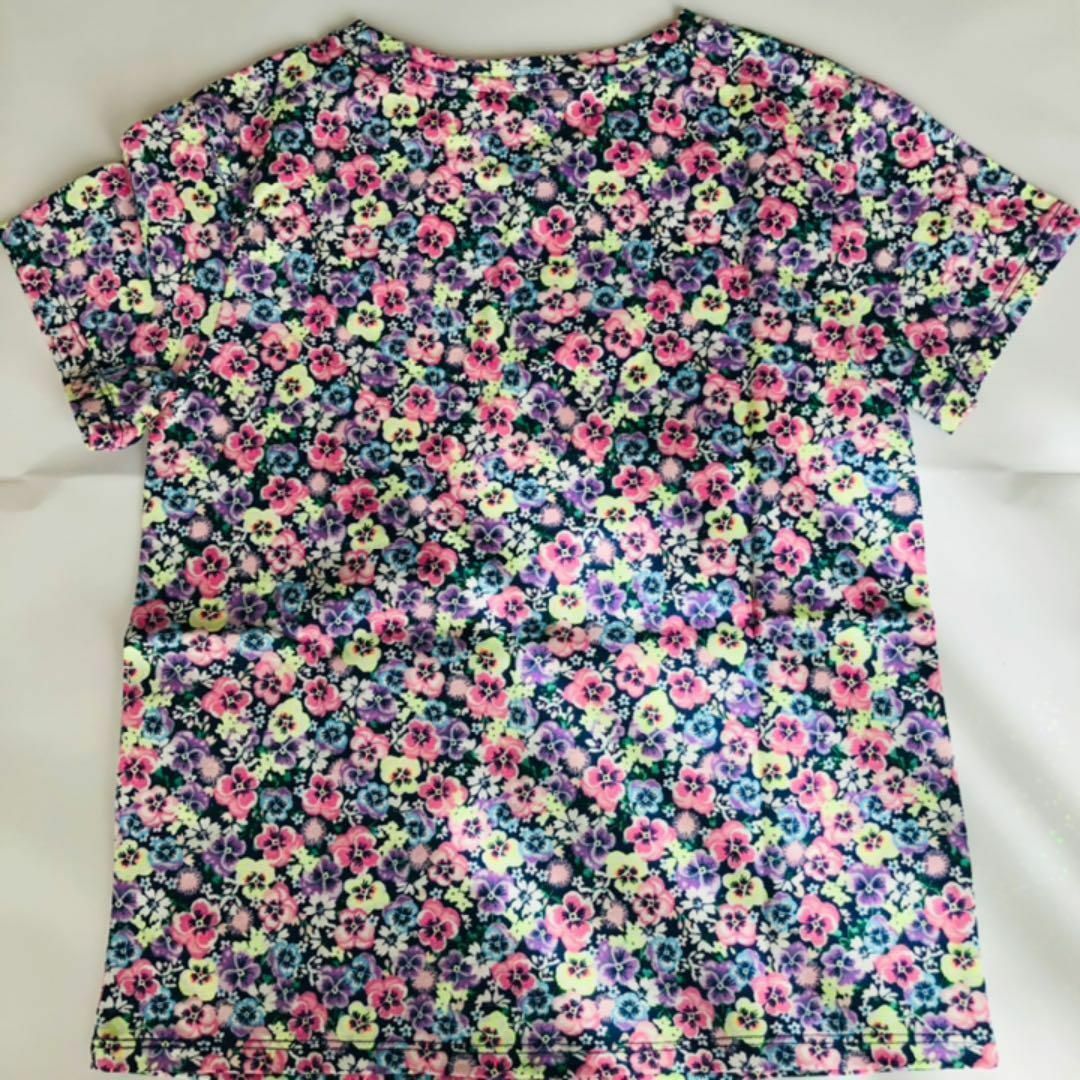 H&M(エイチアンドエム)のH&M カットソー Tシャツ フラワープリント 110 キッズ/ベビー/マタニティのキッズ服女の子用(90cm~)(Tシャツ/カットソー)の商品写真