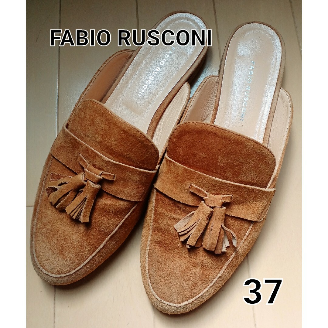 FABIO RUSCONI - FABIO RUSCONI スリッパサンダル タッセル スエード37
