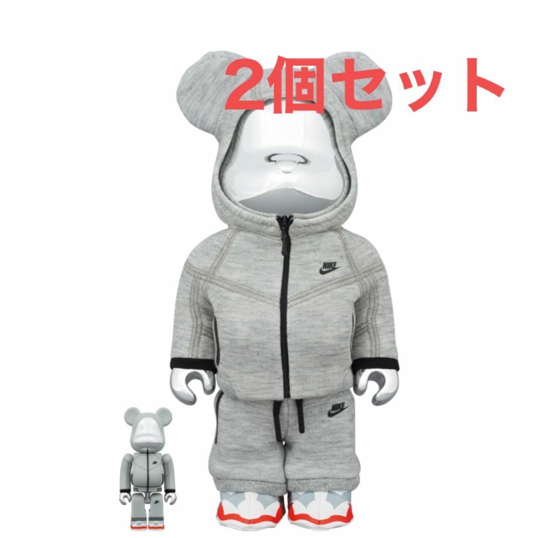 BE@RBRICK(ベアブリック)のBE@RBRICK NIKE TECH FLEECE 100％ & 400％ エンタメ/ホビーのフィギュア(その他)の商品写真