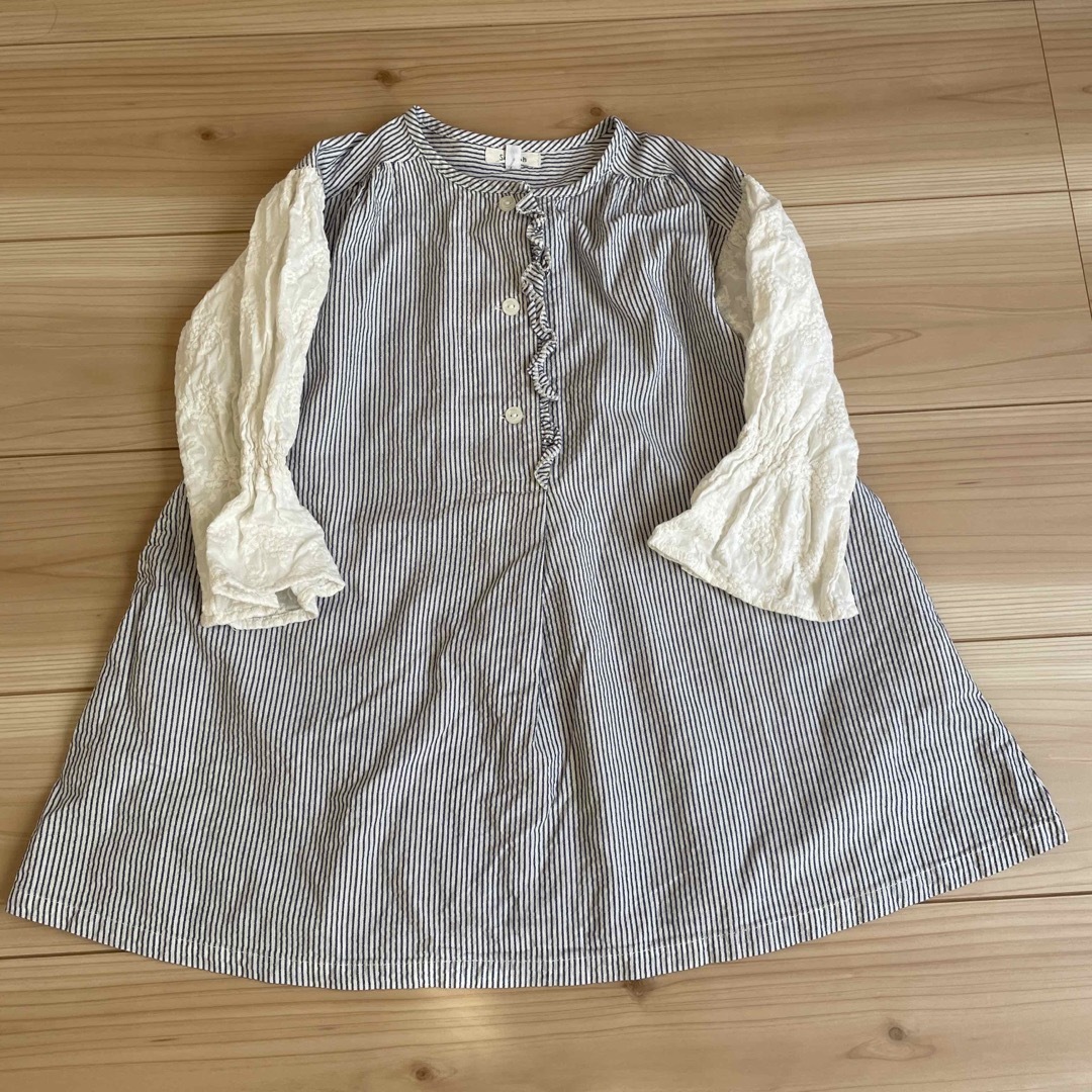 Seraph(セラフ)の110サイズ　セラフシャツワンピース　七分袖 キッズ/ベビー/マタニティのキッズ服女の子用(90cm~)(ワンピース)の商品写真