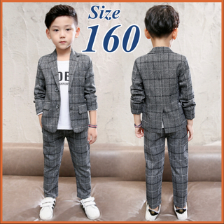 男の子 フォーマル スーツ キッズ ジャケット パンツ 160 子供服(ドレス/フォーマル)