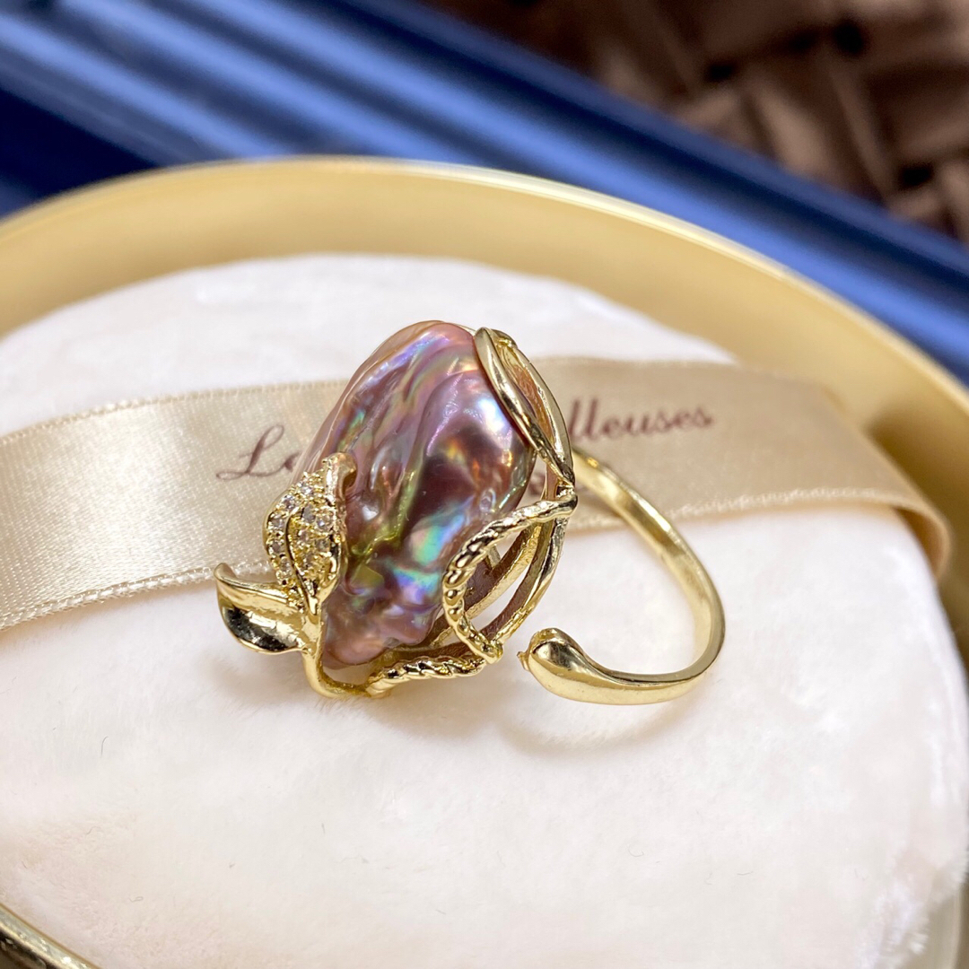 淡水バロックパール　リング  指輪　本真珠　レディース レディースのアクセサリー(リング(指輪))の商品写真