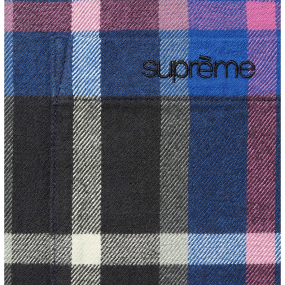 Supreme - Supreme Plaid Flannel Shirt Blue Lサイズの通販 by ...