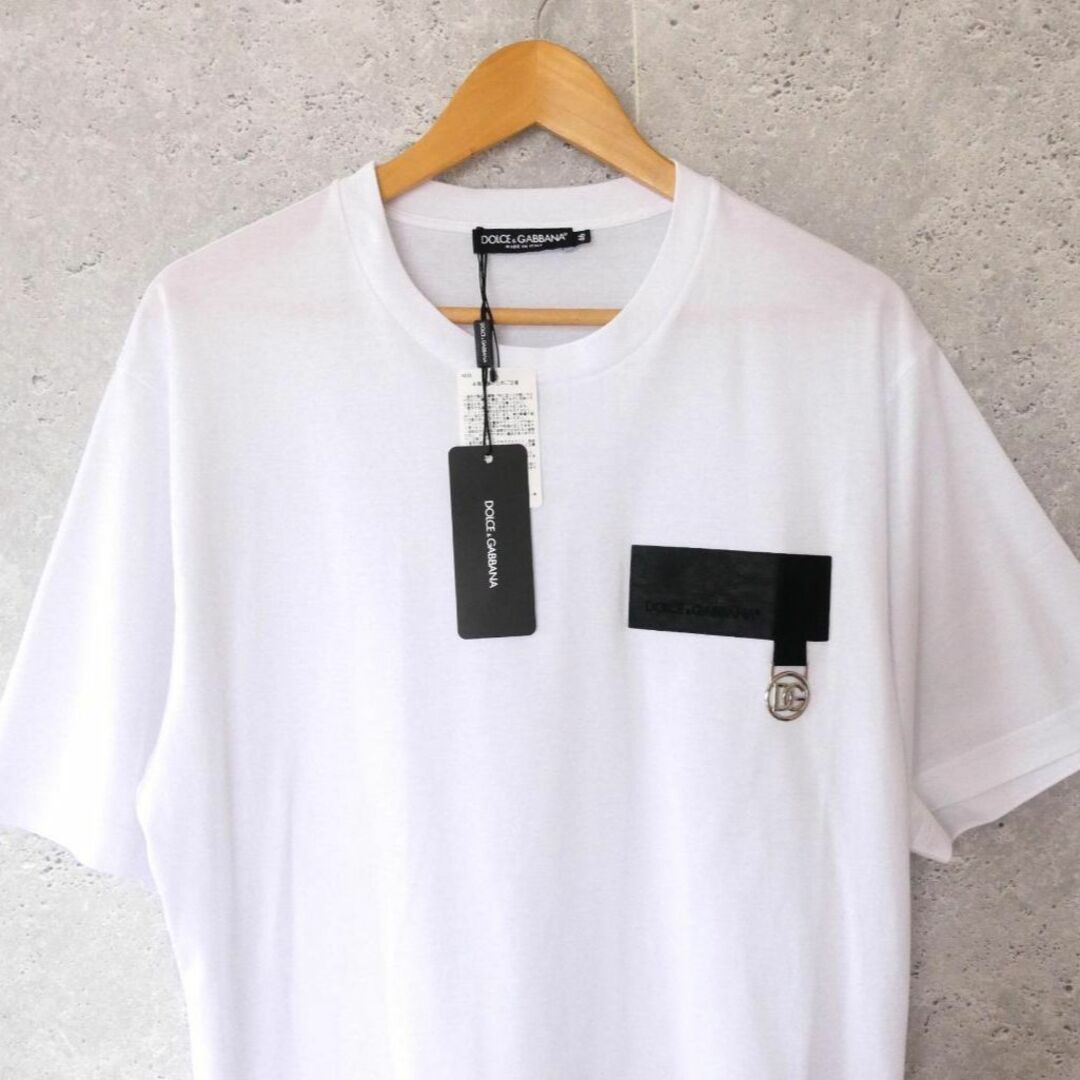 未使用 ドルチェ&ガッバーナ ロゴチャーム クルーネック 半袖 Tシャツ