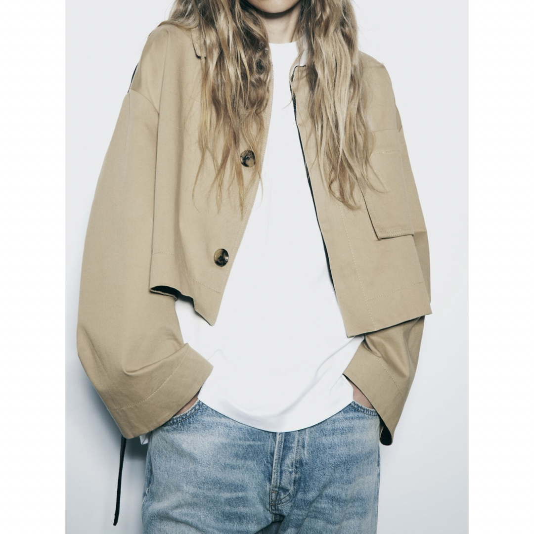 ZARA ZW コレクション コントラスト トレンチコート XSサイズ
