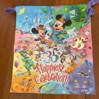 ディズニー(Disney)のディズニーランド　35周年　巾着(キャラクターグッズ)