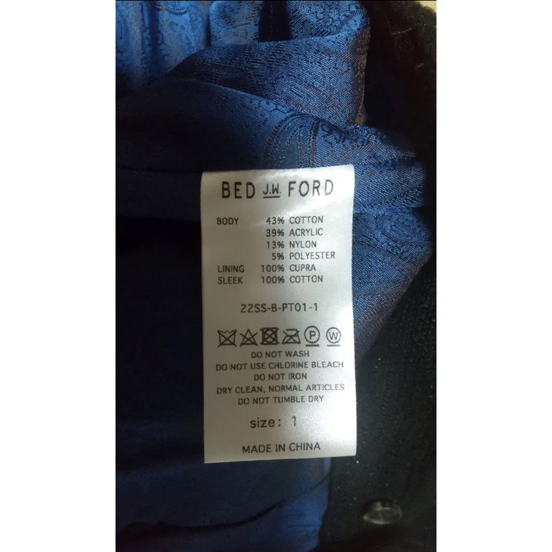 bed j.w. ford 22ss ラメスレッドフレアトラウザーズ