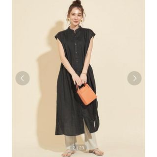 ビューティアンドユースユナイテッドアローズ(BEAUTY&YOUTH UNITED ARROWS)の【BEAUTY&YOUTH】フレンチリネン ギャザーシャツマキシワンピース (ロングワンピース/マキシワンピース)