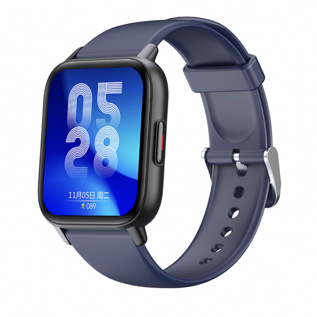 スマートウォッチ 1.69インチ 腕時計 Bluetooth5.0 ブルー
