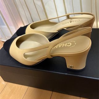 CHANEL バイカラー パンプス 38.5 24.5cm 試着のみ