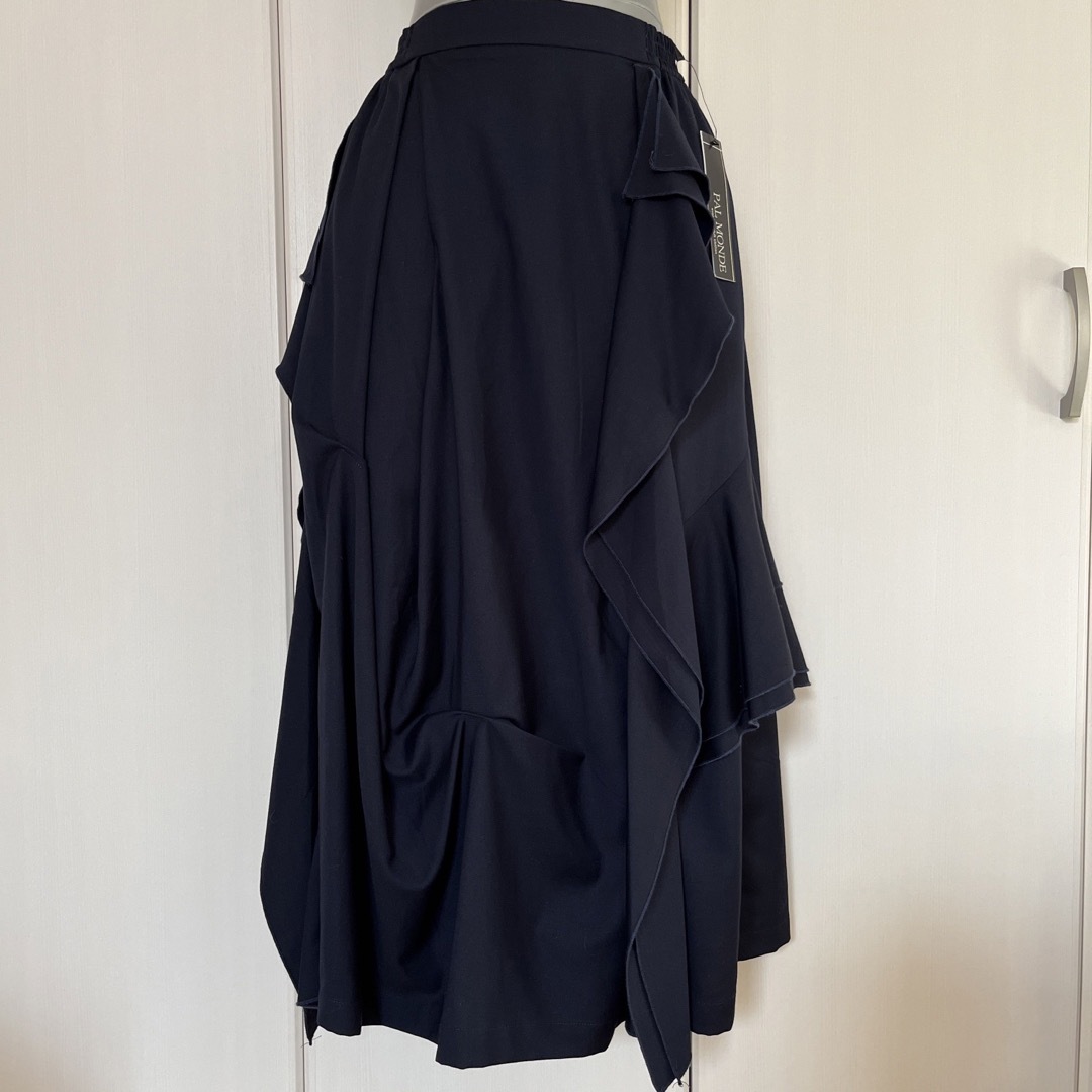 ラッフルデザイン 変形 ロングスカート ネイビー M ＰＡＬＭＯＮＤＥ QVC レディースのスカート(ロングスカート)の商品写真