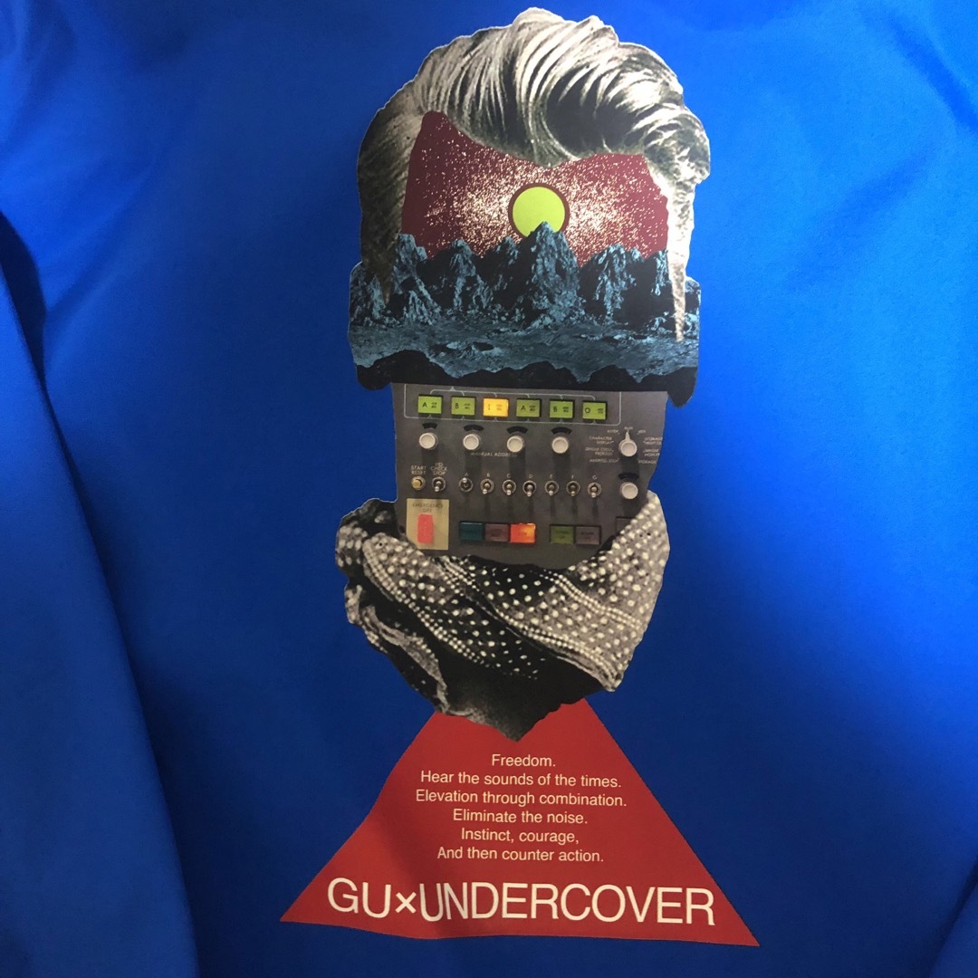 UNDERCOVER(アンダーカバー)のGU アンダーカバー　ナイロン　コーチジャケット　　Mサイズ ブルー メンズのジャケット/アウター(ナイロンジャケット)の商品写真