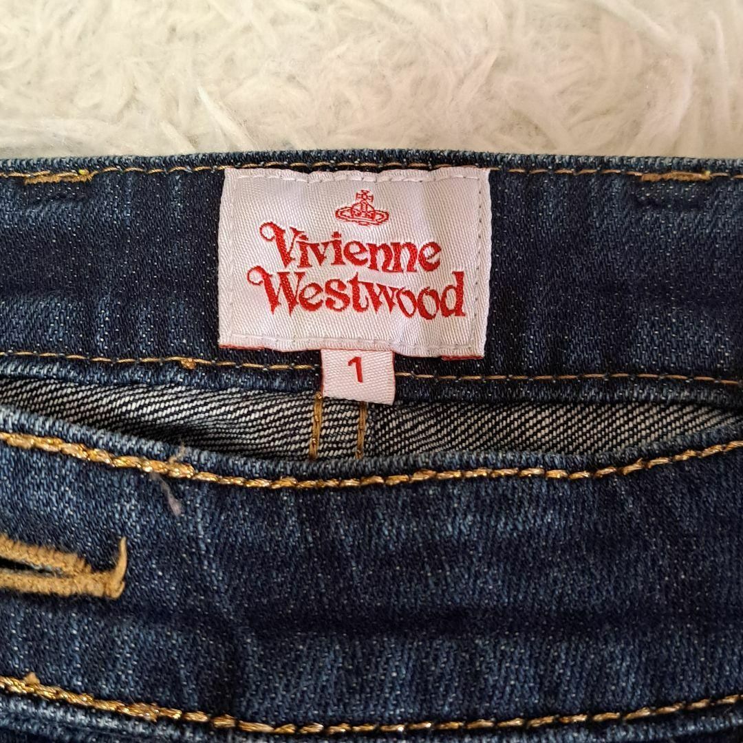 ヴィヴィアンウエストウッド 人気✨オーブ刺繍スキニージーンズ サイズ1