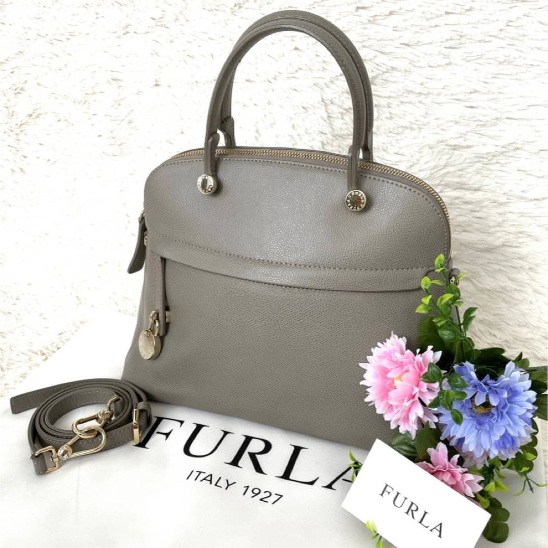 Furla - 美品☆FURLA フルラ パイパー ショルダーバッグ グレージュ
