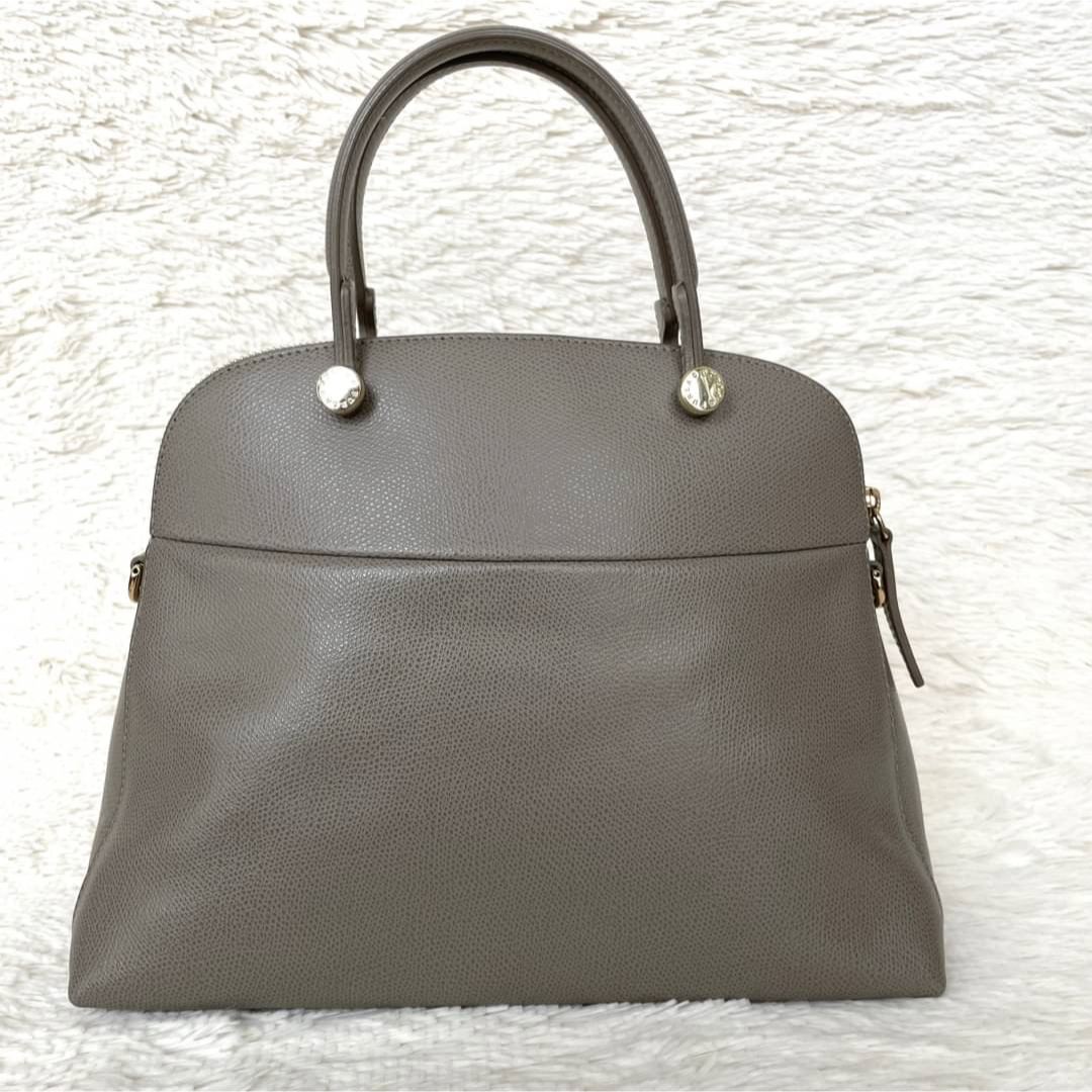 美品✨フルラ 新型パイパー 2way ショルダーバッグ レザー グレージュ