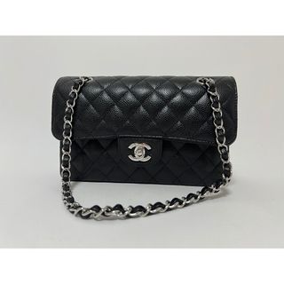 シャネル(CHANEL)のCHANEL シャネル マトラッセ 23 クラシック スモール ハンドバッグ チェーンショルダーバッグ Wフラップ グレインドカーフスキン キャビアスキンブラック シルバー金具 ランダム A11013 超美品 (ショルダーバッグ)