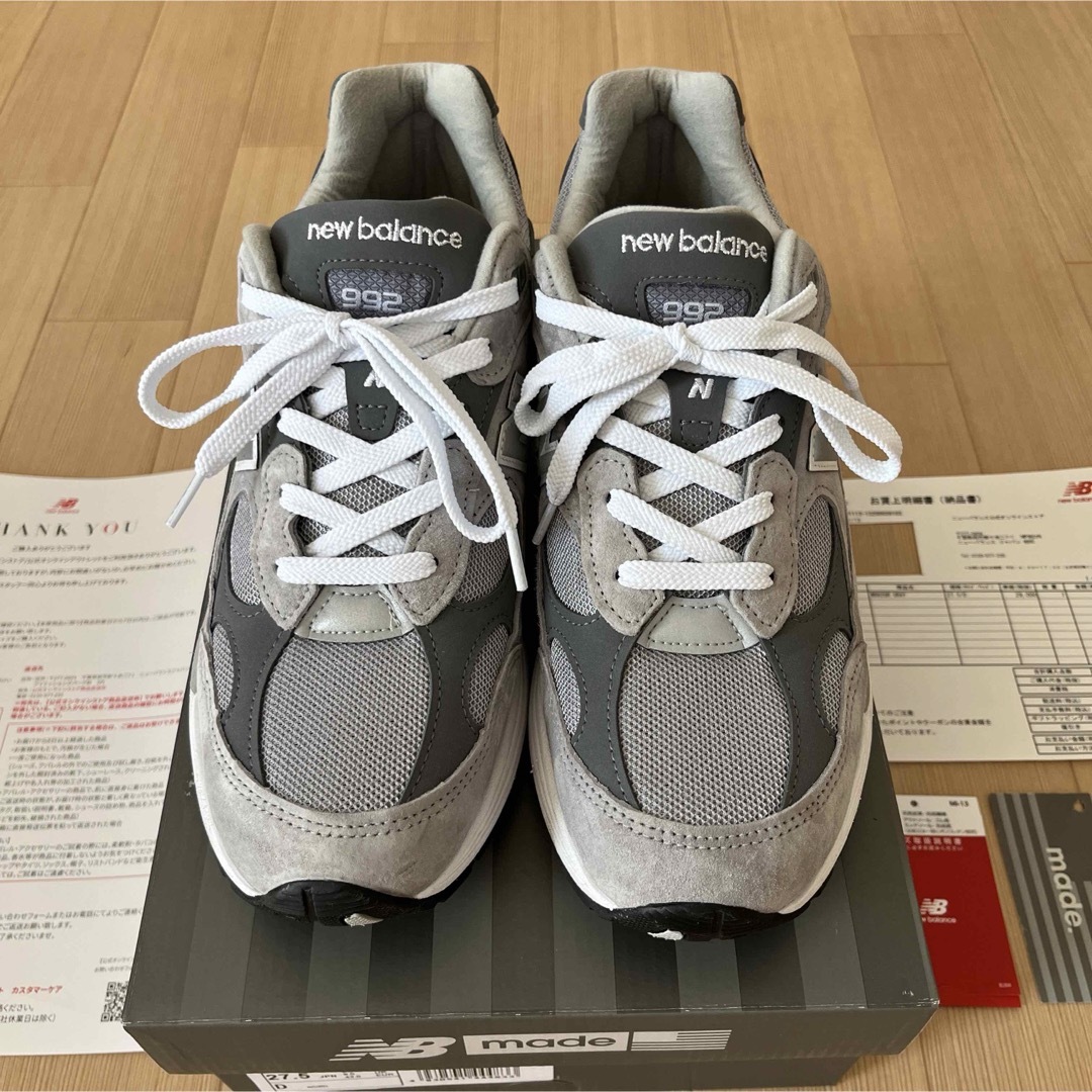 美品 NewBalance M992 GR 27.5cm - スニーカー