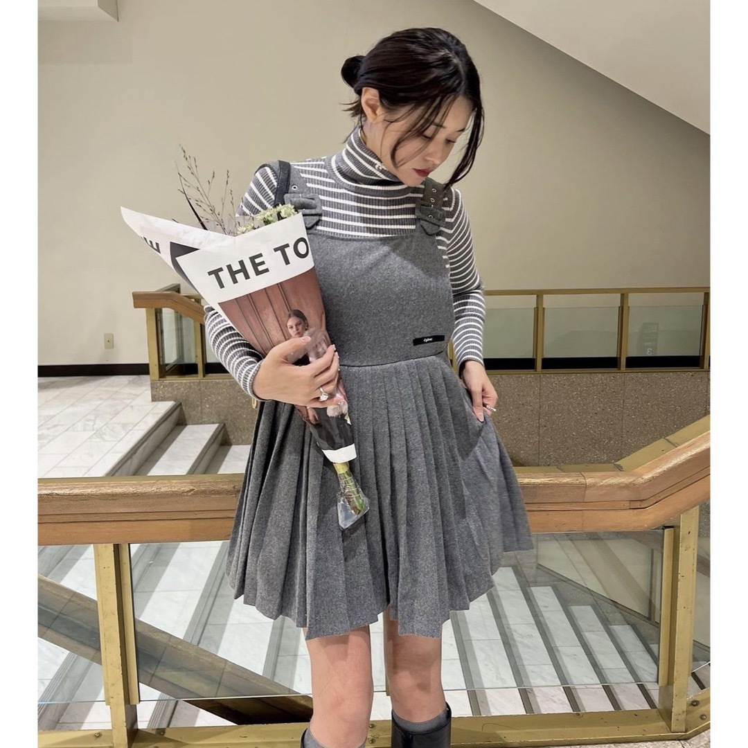 épine - épine label pleats onepiece wool grayの通販 by ... エピヌ ワンピース