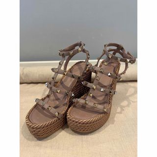 VALENTINO  プラットフォームリボンサンダル 36.5