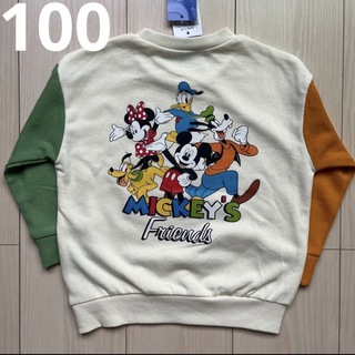 ディズニー(Disney)の【Disney】袖切り替え トレーナー ミッキー☆ミニー☆ドナルド 100(Tシャツ/カットソー)