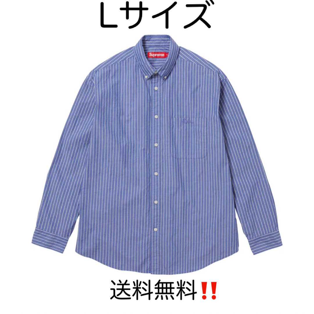 Supreme Loose Fit Stripe Shirt Lサイズ