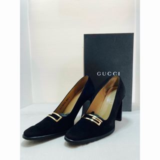 グッチ(Gucci)のGUCCI    グッチ　靴　パンプス　スウェード　箱・保存袋付き(ハイヒール/パンプス)