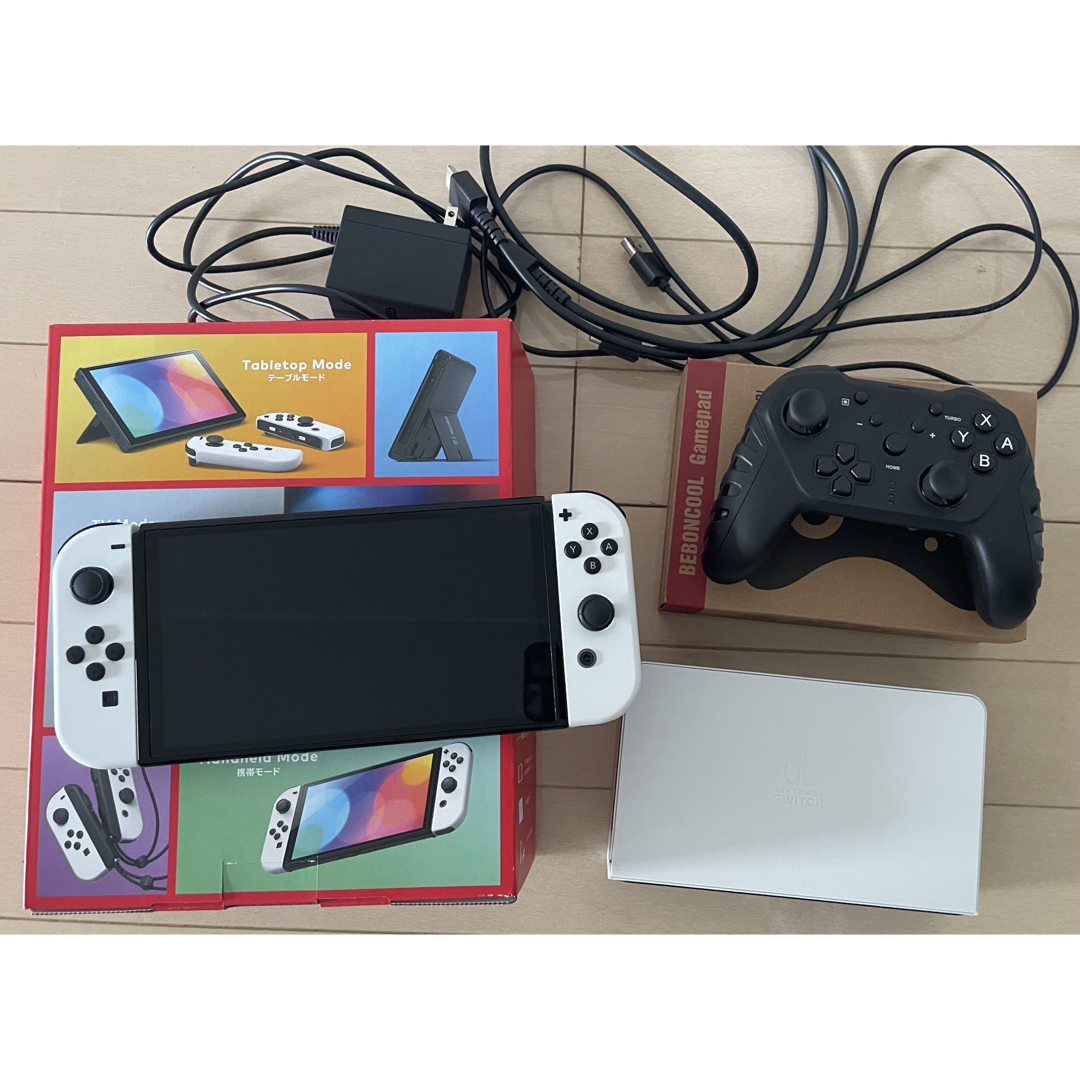 Nintendo Switch 本体 有機ELモデル ホワイト コントローラー付 - 家庭