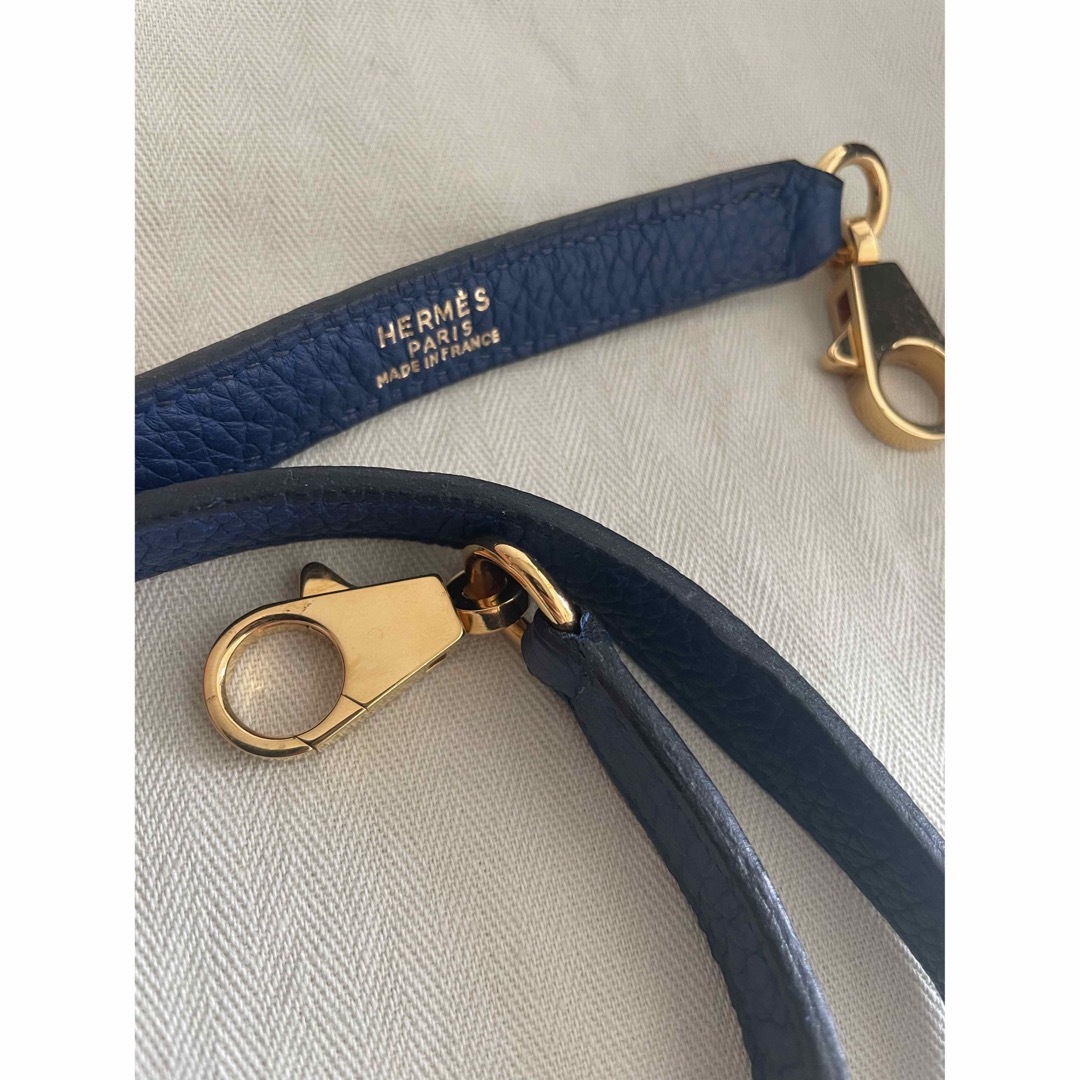 HERMES ショルダーストラップ　ネイビー　青