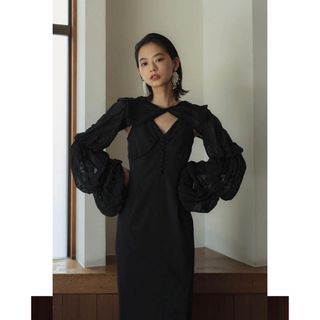 アメリヴィンテージ(Ameri VINTAGE)のballoon bolero one piece/black(ロングワンピース/マキシワンピース)