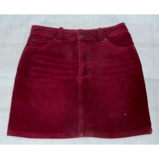 セシルマクビー(CECIL McBEE)のCECIL McBEE 赤紫色 別珍(起毛)台形ミニスカート USED 送料込(ミニスカート)