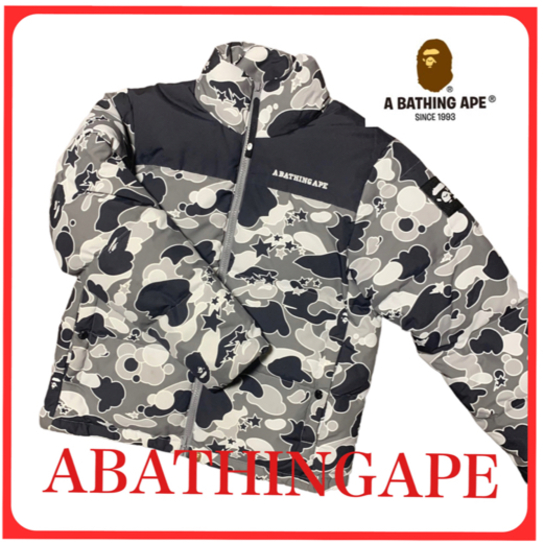 ABATHINGAPE STA CAMO ダウンジャケット Sサイズ