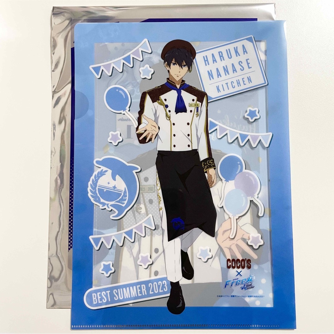 未使用* Free! ハイ☆スピード! 七瀬遙 缶バッジ クリアファイルの