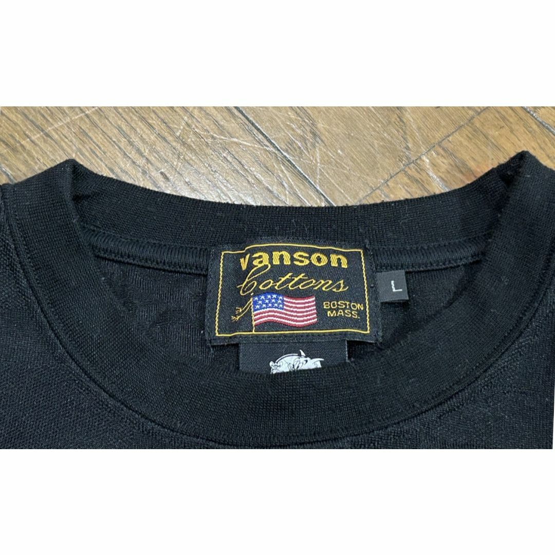 VANSON(バンソン)の＊vanson×トムとジェリー 刺繍 シワ加工 ストレッチ 半袖Tシャツ L メンズのトップス(Tシャツ/カットソー(半袖/袖なし))の商品写真