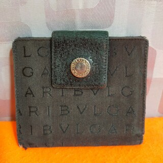 ブルガリ(BVLGARI)のブルガリ BVLGARI 折り財布 キャンバス レザー 黒 ブラック 116(財布)