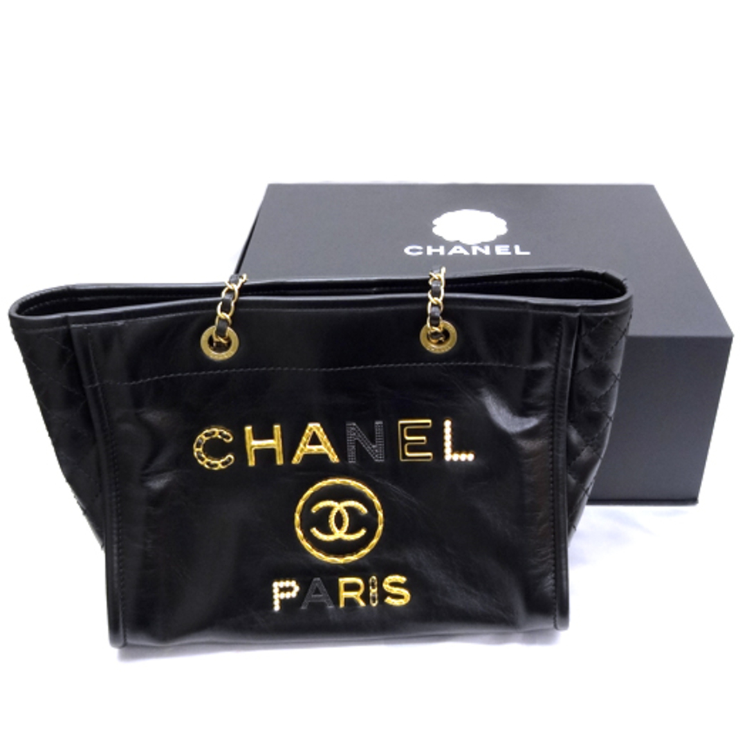 CHANEL シャネル ドーヴィルPM チェーン ショルダー トートバッグ