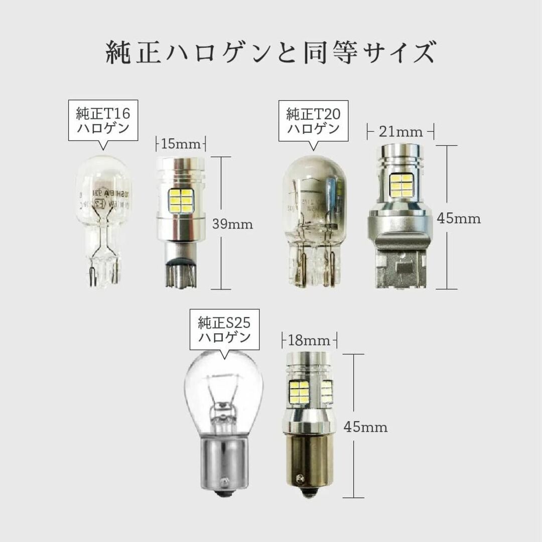 【サイズ:T16】HID屋 T16 4000lm LED バックランプ 爆光 シ