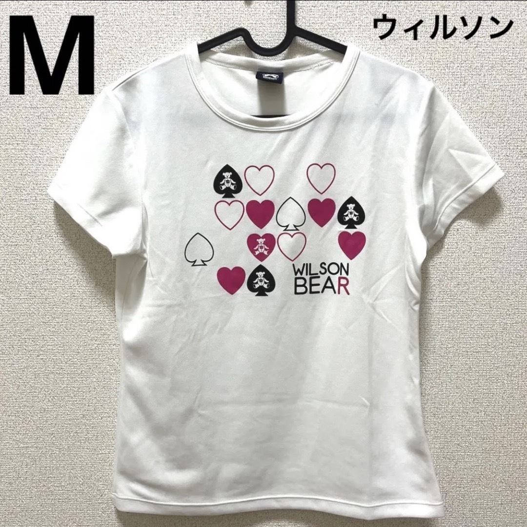 wilson(ウィルソン)の【843】ウィルソン　半袖デザインTシャツ　M レディースのトップス(Tシャツ(半袖/袖なし))の商品写真