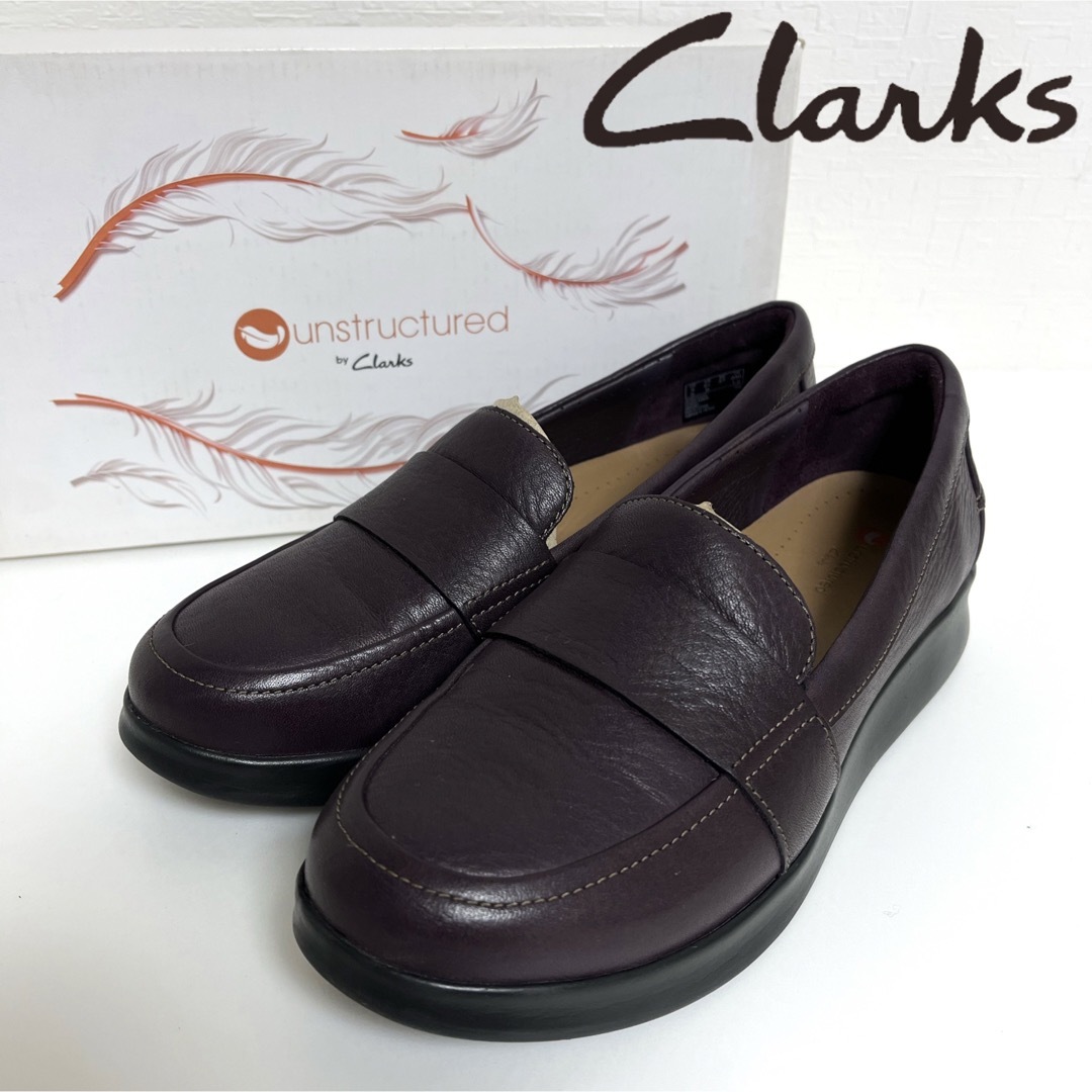 Clarks - Clarks Un Kinsley オーバジーンレザー ローファー 23cmの