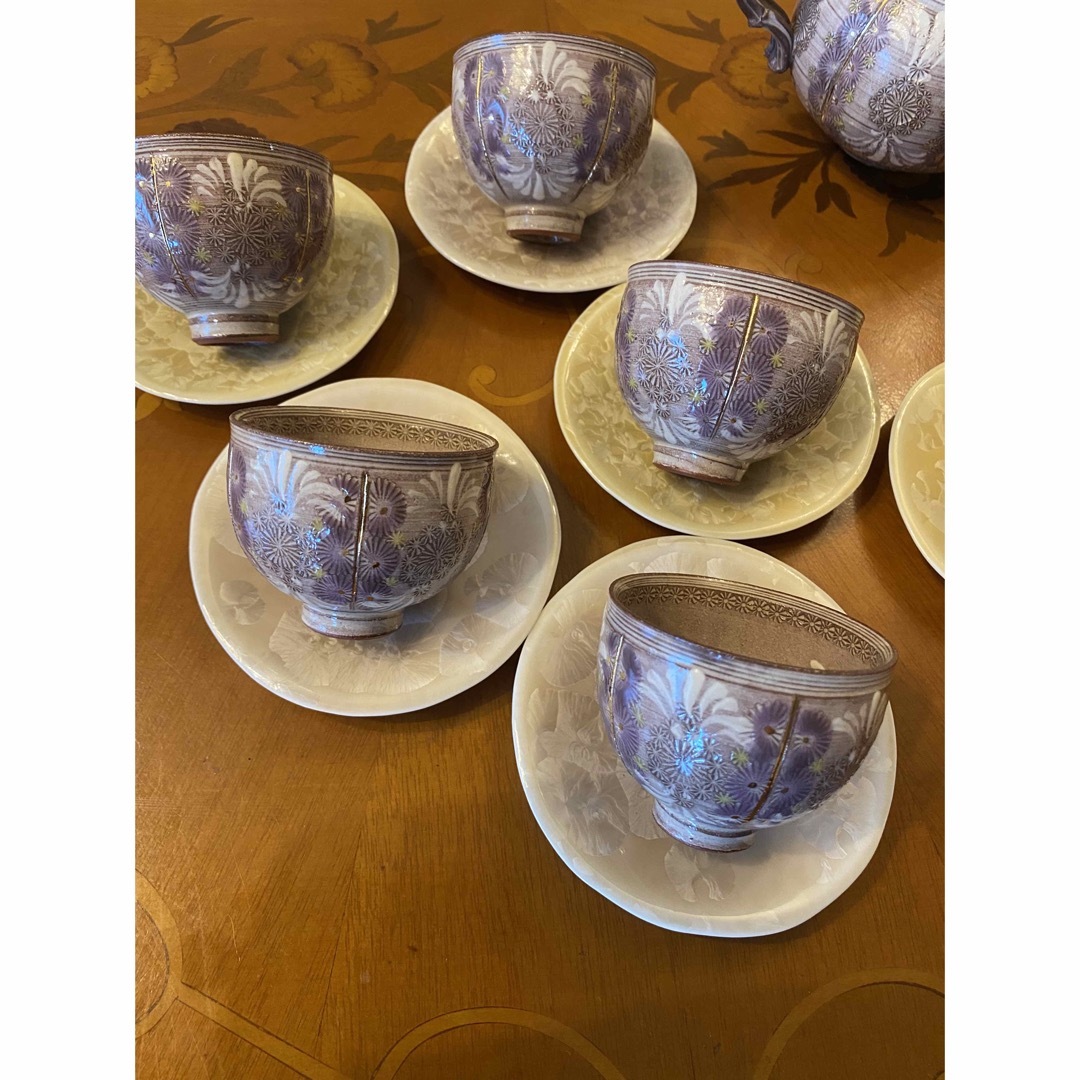 陶楽 清水焼 茶器 茶杯 茶托 セット 森里秀夫 朝日堂