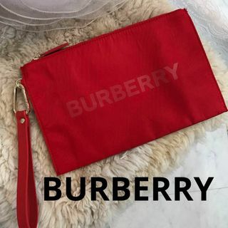 BURBERRY - ☆未使用品☆レア☆バーバリー ノベルティ フラットポーチ